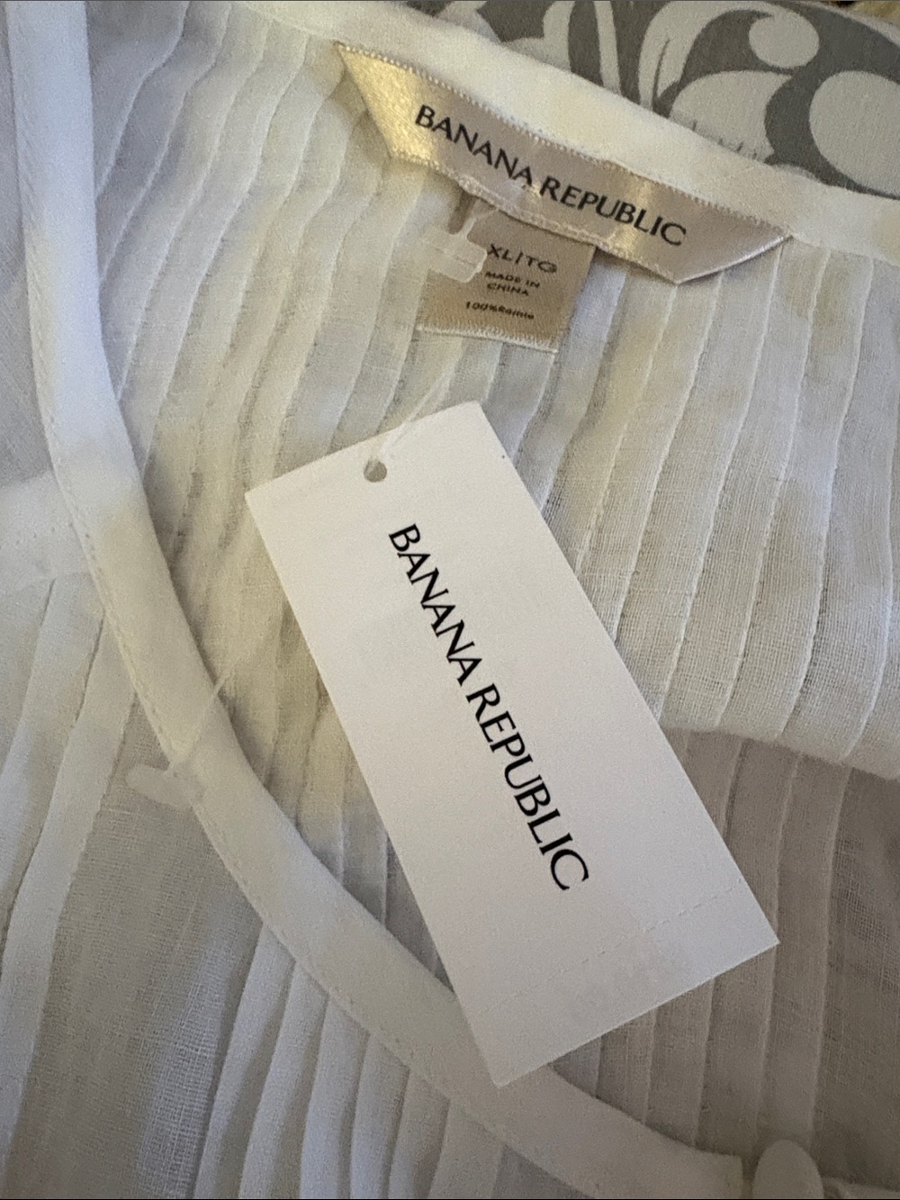 Banana Republic White Linen Pintuck Button-Front Midi Dress. Ramie. Cotton - Picture 4 of 15